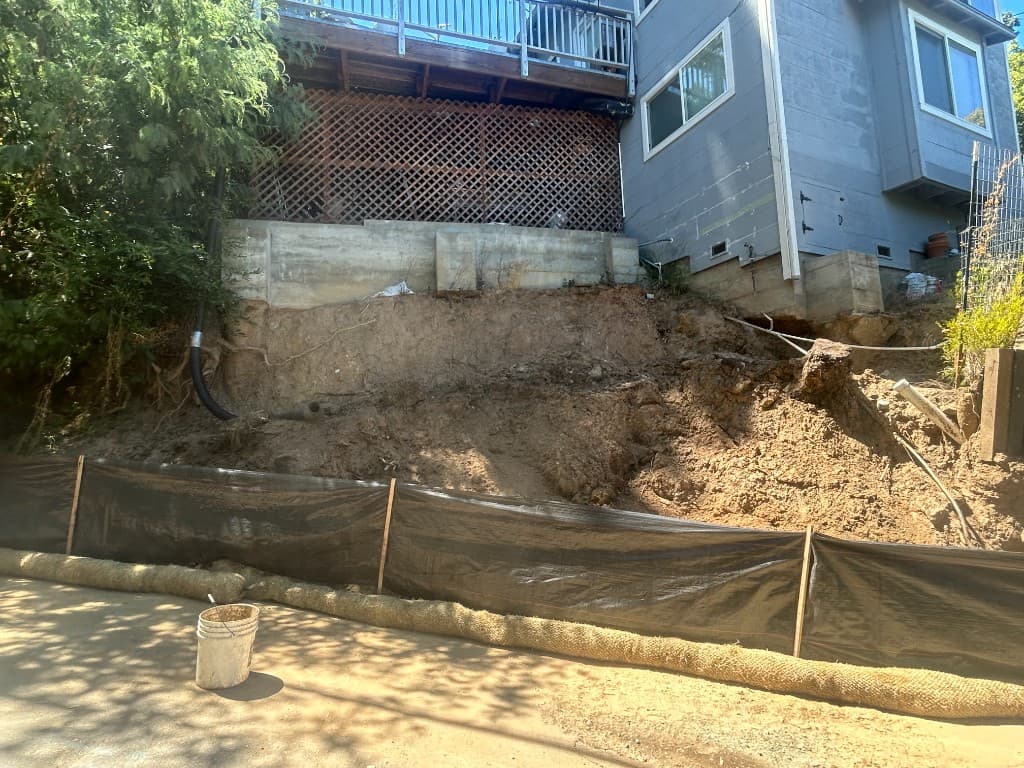Before project work with active site prep and exposed grade